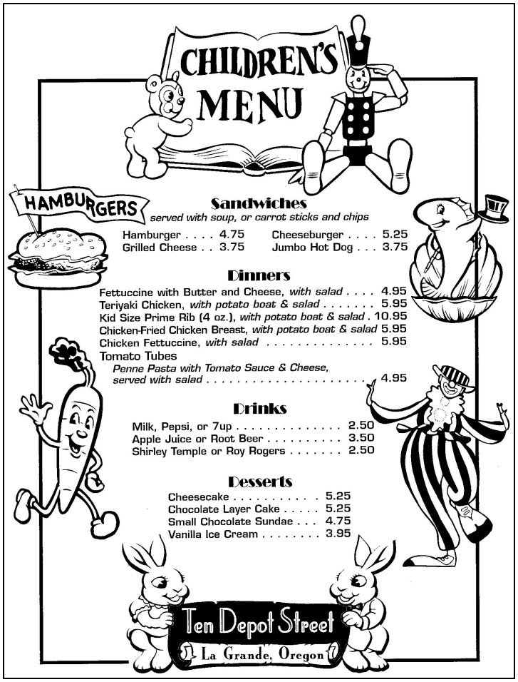 CHILDRENS MENU